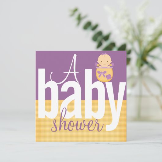 Baby Shower-uitnodigingen Kaart (Staand voorkant)