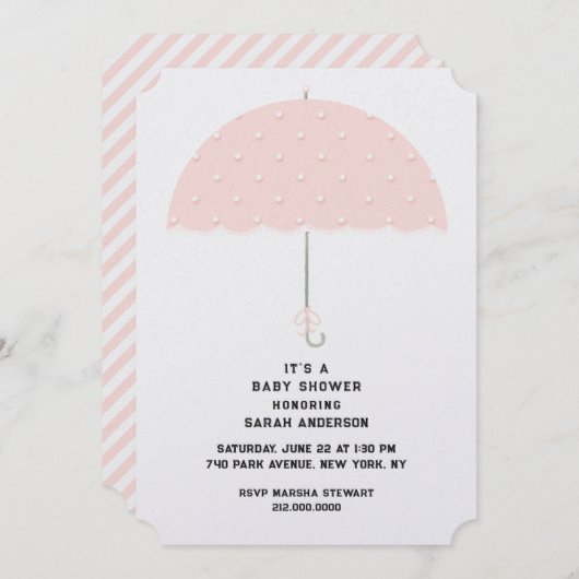 Baby Shower-uitnodigingen Kaart (Voorkant / Achterkant)