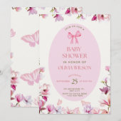 Baby Shower-uitnodigingen Kaart (Voorkant / Achterkant)