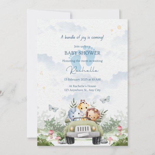 Baby Shower-uitnodigingen Kaart (Voorkant)
