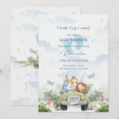 Baby Shower-uitnodigingen Kaart (Voorkant / Achterkant)