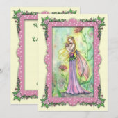 Baby Shower Uitnodigingen Moeder en Baby Fairy (Voorkant / Achterkant)