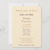 BABY SHOWER uitnodigingen neutraal (Achterkant)