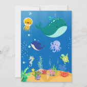 baby shower uitnodigingen onder de zee (Achterkant)