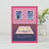 Baby Shower Uitnodigingen Schattige en grillig (Staand voorkant)