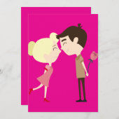 Baby shower uitnodigingen voor de liefde (Voorkant / Achterkant)