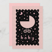 Baby Shower Uitnodigingen voor Meisje (Voorkant / Achterkant)