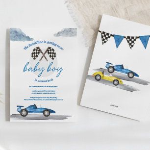 Baby Shower Uitnodigingen voor Race Auto Liefhebbe
