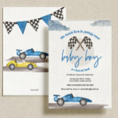 Baby Shower Uitnodigingen voor Race Auto Liefhebbe