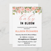 Baby shower-uitnodigingskaart (Voorkant / Achterkant)