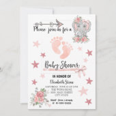 Baby shower Uitnodigingskaart 5X7" Meisje Kaart (Voorkant)