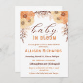 Baby shower-uitnodigingskaart kaart (Voorkant / Achterkant)