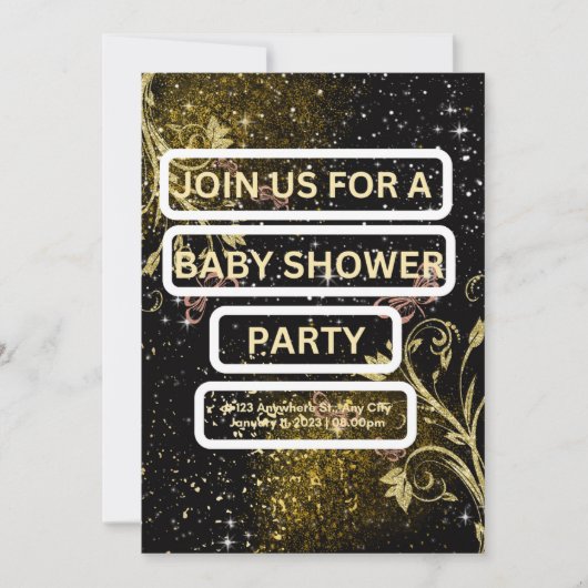 baby shower-uitnodigingskaart kaart (Voorkant)