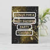 baby shower-uitnodigingskaart kaart (Staand voorkant)