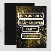 baby shower-uitnodigingskaart kaart (Voorkant / Achterkant)