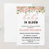 Baby shower-uitnodigingskaart kaart (Voorkant / Achterkant)