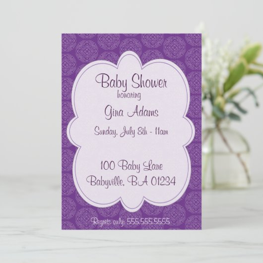 Baby shower Uitnodigingskaarten Kaart (Staand voorkant)