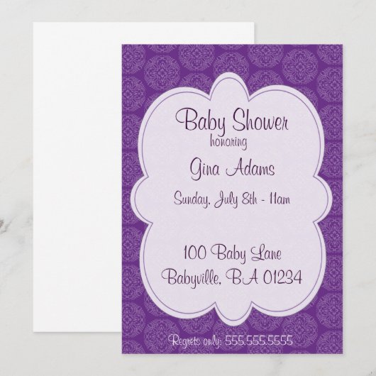 Baby shower Uitnodigingskaarten Kaart (Voorkant / Achterkant)