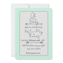 Baby shower uitnodigingspijl