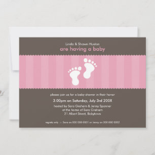 BABY SHOWER UITNODIGT :: Happy Feet 1L Kaart
