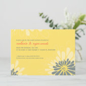 BABY SHOWER UITNODIGT :: Moderne bloei 2L Kaart (Staand voorkant)