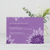 BABY SHOWER UITNODIGT :: Moderne bloei 7L Kaart (Staand voorkant)