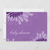 BABY SHOWER UITNODIGT :: Moderne bloei 7L Kaart (Achterkant)