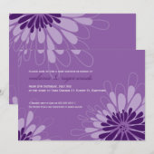 BABY SHOWER UITNODIGT :: Moderne bloei 7L Kaart (Voorkant / Achterkant)