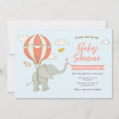 baby shower-uitvinding-luchtballon kaart (Voorkant)