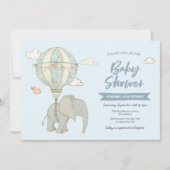 baby shower-uitvinding-luchtballon kaart (Voorkant)