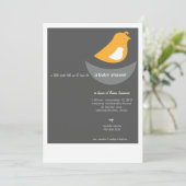 Baby Shower-uitvindingen - Moderne vogel Kaart (Staand voorkant)