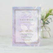Baby shower Ultra Violet Waterverf Butterfly Kaart (Staand voorkant)