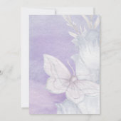 Baby shower Ultra Violet Waterverf Butterfly Kaart (Achterkant)