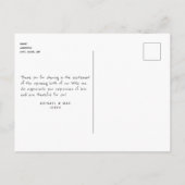 Baby shower Ultrasound Cute Font Dank u Briefkaart (Achterkant)