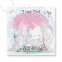Baby shower Umbrella Elephant Kitten Butterflies