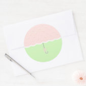Baby shower Umbrella Ronde Sticker (Envelop)