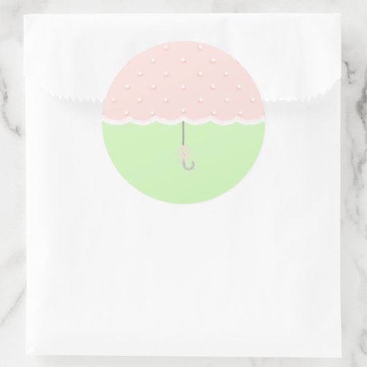 Baby shower Umbrella Ronde Sticker (Tas)