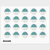 Baby shower "Umbrella" Stickers 1 1/2" of 3" (Vel)