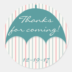 Baby shower "Umbrella" Stickers 1 1/2" of 3"
