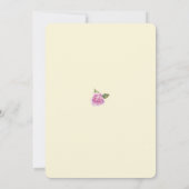 Baby shower Unicorm uitnodiging, ivoor, bloemen Kaart (Achterkant)