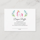  Baby shower Unicorn Diaper Informatiekaartje (Voorkant)