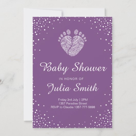 Baby shower unisex-uitnodiging kaart (Voorkant)