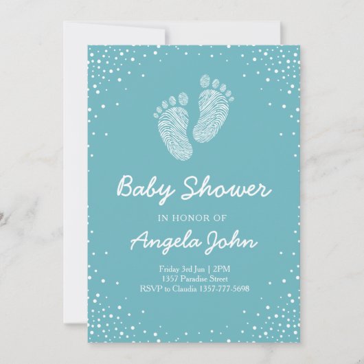 Baby shower unisex-uitnodiging kaart (Voorkant)