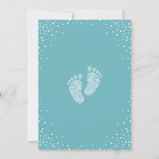 Baby shower unisex-uitnodiging kaart (Achterkant)