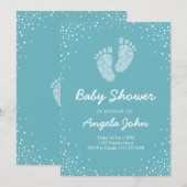 Baby shower unisex-uitnodiging kaart (Voorkant / Achterkant)