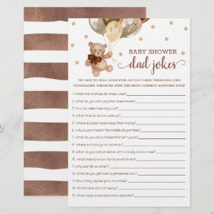 Baby shower vader grappen spel Teddy Bear Brown