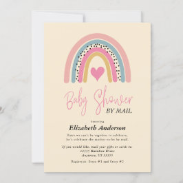 Baby shower van abstracte regenboogkunst per post kaart