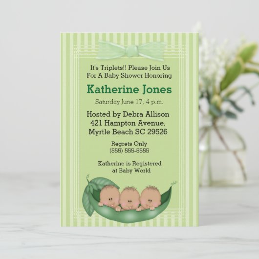 Baby shower van Afrikaanse Amerikaanse driekoppels Kaart (Staand voorkant)