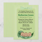 Baby shower van Afrikaanse Amerikaanse driekoppels Kaart (Voorkant / Achterkant)