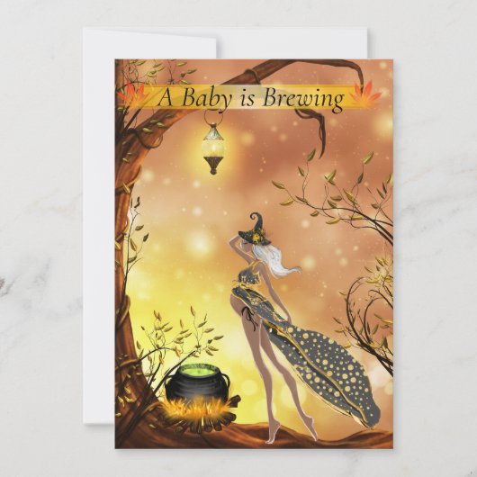 Baby shower van Afrikaanse Amerikaanse Halloween Kaart (Voorkant)